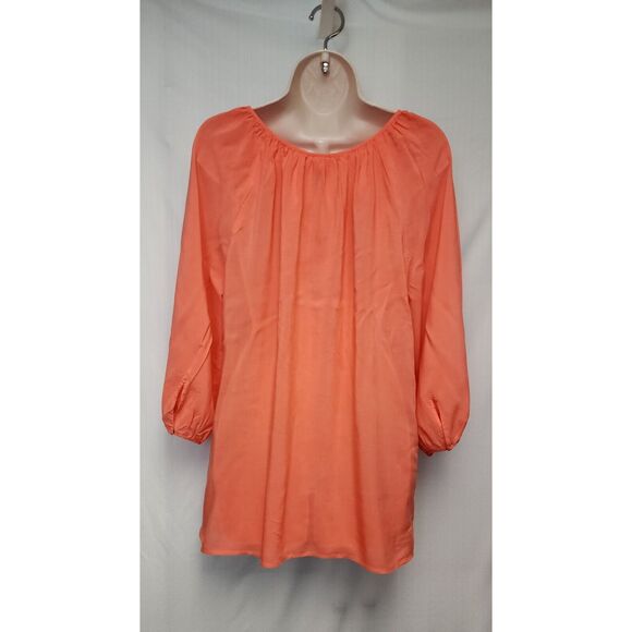 JCP JPPenny Round Neck Semi-Sheer Embellished Long Balloon Sleeve Color Pink - Picture 7 of 10